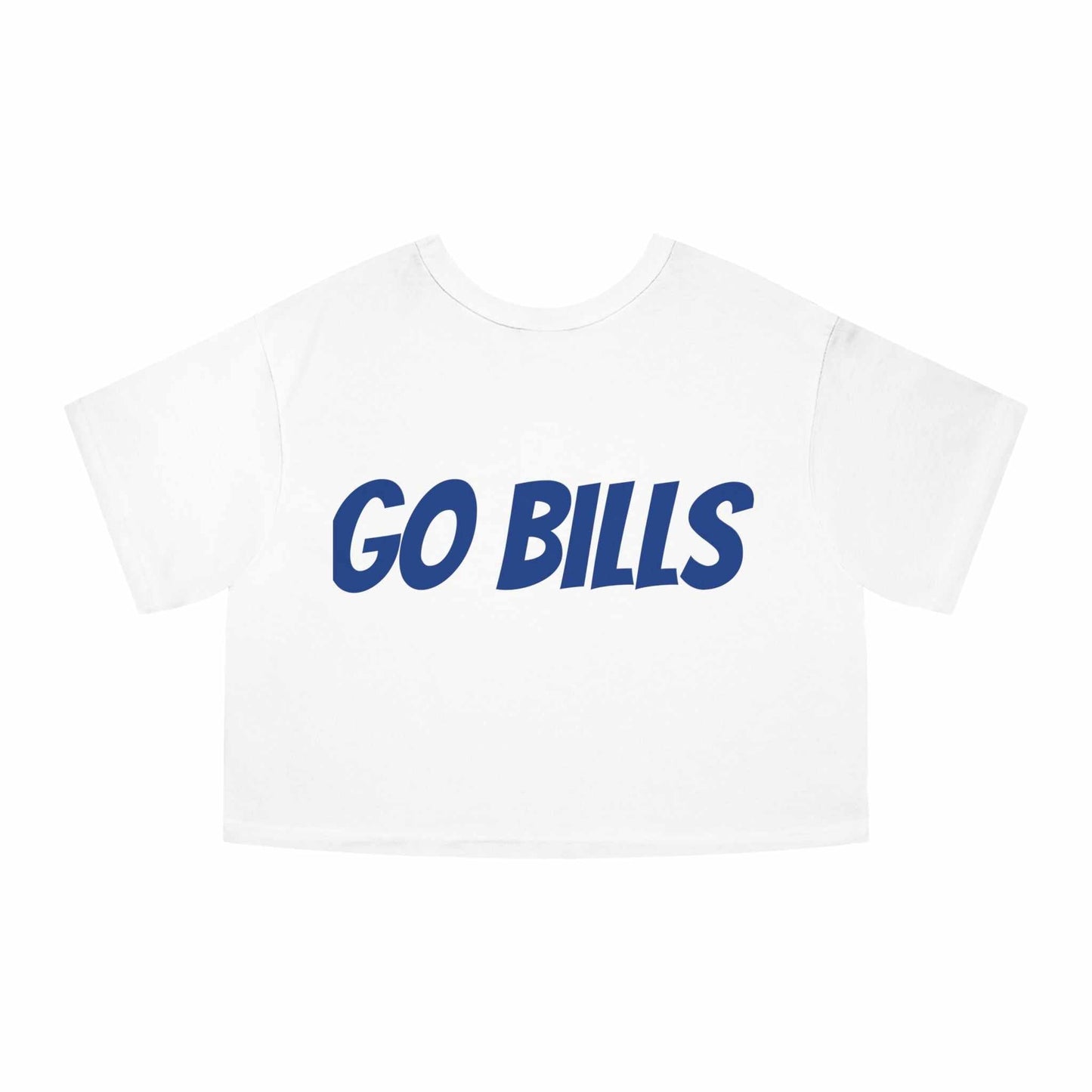 Women's Jersey Cotton Papa Bill Champion Crop Top T Shirt- Go Bills